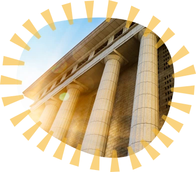 Government building representing health care regulatory compliance and state law