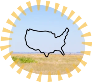 Map of the United States representing Rural Health Net service availability by county